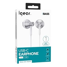 IGEAR - TYPE C METALLIC HANDSFREE HEADPHONE BLACK
