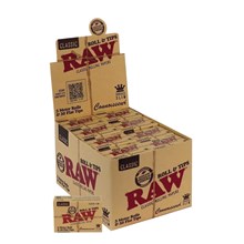 RAW CONNOISSEUR 5M ROLLS+TIPS - 24 PACK