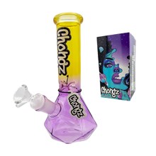 CHONGZ - 20CM GLASS 'MINI GEMSTONE' YELLOW & PURPLE WATERPIPE