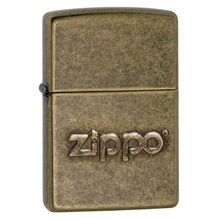 ZIPPO - ANTIQUE BRASS LOGO