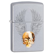 ZIPPO - GOLD SKULL W/ SWAROVSKI DESIGN