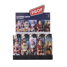 PROF FIXFLAME RED SANTA ELECT LIGHTERS - 50 PACK