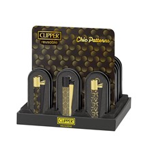 CLIPPER METAL FLINT - CHIC PATTERNS - 12 PACK
