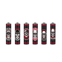 CLIPPER MICRO METAL COVER - BIKER SKULLS - 30 PACK
