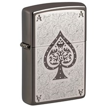 ZIPPO - ACE FILIGREE DESIGN BLACK ICE