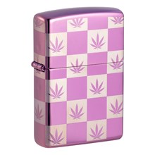 ZIPPO - 24747 CHECKERED CANNABIS DESIGN