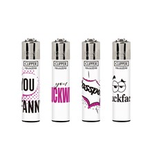 CLIPPER PRINTED FLINT - NAUGHTY WORDS 8 - 48 PACK