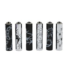 CLIPPER METAL LIGHTER - STARS AND SPIKES - 30 PACK