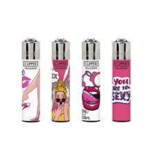 CLIPPER PRINTED FLINT - SEXY PINK - 48 PACK