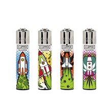 CLIPPER PRINTED FLINT - ASTRO WEED 3 - 48 PACK