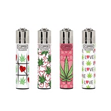 CLIPPER PRINTED FLINT - WEED GAME - 48 PACK