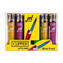 CLIPPER REFILLABLE JET FLAME - METALLIC GRADIENT 4 - 24 PACK