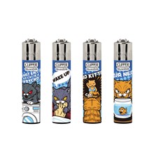 CLIPPER PRINTED FLINT - FUNNY CATS - 48 PACK