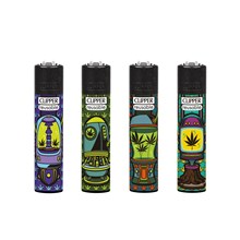 CLIPPER PRINTED FLINT - WEED ENGINE - 48 PACK
