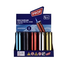 PROF - METAL CASE ROUND JETFLAME LIGHTER