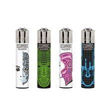 CLIPPER PRINTED FLINT - AI FACES - 48 PACK