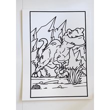 MEDIUM COLOURING BOARDS - T-REX