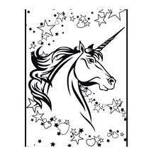 LARGE COLOURING BOARD - UNICORN HEART