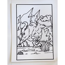 LARGE COLOURING BOARD - T-REX