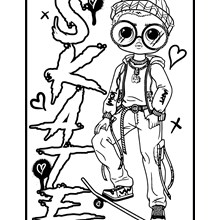 LARGE COLOURING BOARD - TWEEN SKATE