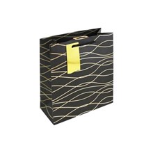 BLACK GEO MEDIUM GIFT BAG
