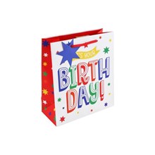 HAPPY BIRTHDAY TEXT MEDIUM GIFT BAG