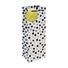 MONO DOTS WHITE BOTTLE GIFT BAG