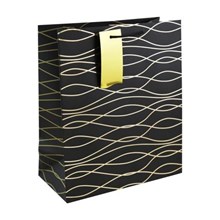 BLACK GEO LARGE GIFT BAG