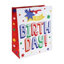 HAPPY BIRTHDAY TEXT LARGE GIFT BAG