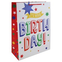 HAPPY BIRTHDAY TEXT EXTRA LARGE GIFT BAG