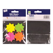 FLUORESCENT STARS 4.2CM X 4.2CM - 100PACK