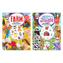 FARM & JUNGLE PUFFY STICKER ACTIVITIES BOOK
