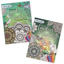 RELAXING GARDENS & MANDALA COLOURING BOOK