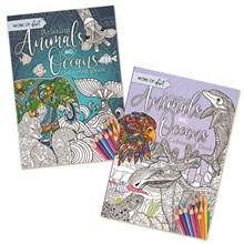 RELAXING ANIMALS & OCEANS COLOURING BOOK