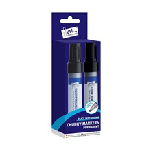 BLACK JUMBO PERMANENT MARKERS - 2 PACK
