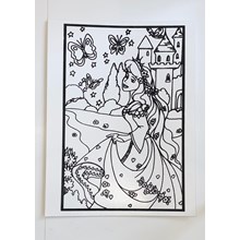LARGE COLOURING BOARD - PRINCESS CASTLE