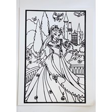 LARGE COLOURING BOARD - PRINCESS FLOWERS