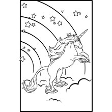 LARGE COLOURING BOARD - UNICORN JUMP