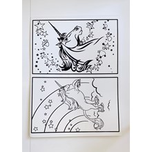 LARGE COLOURING BOARD - UNICORN 2PK