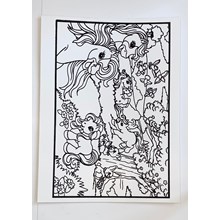 LARGE COLOURING BOARD - PONY WOODLAND