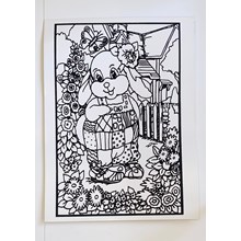 LARGE COLOURING BOARD - LAUGHING RABBIT