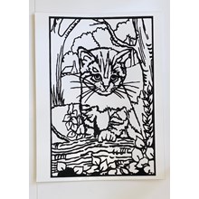 LARGE COLOURING BOARD - CAT