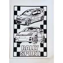 LARGE COLOURING BOARD - RALLY SPORT