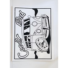 LARGE COLOURING BOARD - COOL BUS