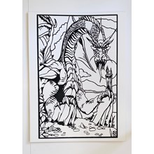 LARGE COLOURING BOARD - DRAGON
