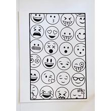 LARGE COLOURING BOARD - EMOJI 1