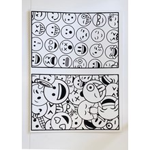 LARGE COLOURING BOARD - EMOJI 2PK