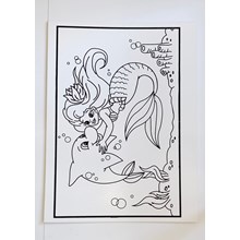 LARGE COLOURING BOARD - MERMAID