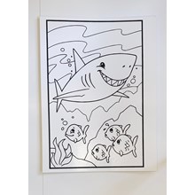 LARGE COLOURING BOARD - SHARK