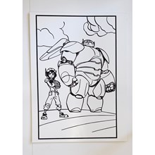 LARGE COLOURING BOARD - ROBOT HERO